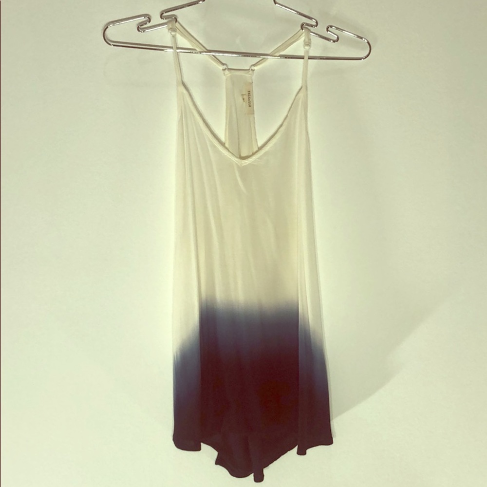 Felicite white and blue top